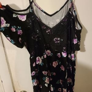 Black flowy off the shoulder top